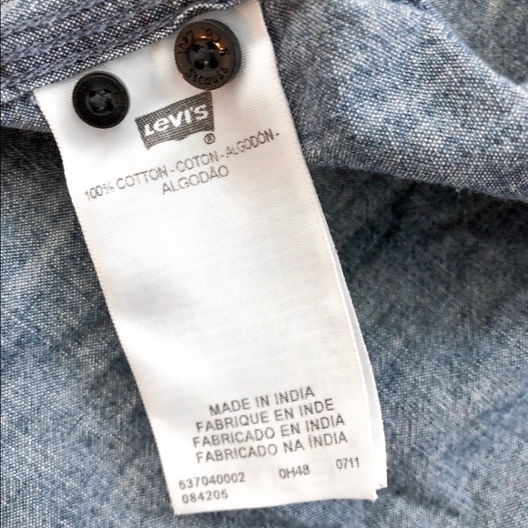 Levi’s denim shirt button down long sleeve - Picture 7 of 8